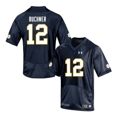 Notre Dame Fighting Irish Men's Tyler Buchner #12 Navy Under Armour Authentic Stitched College NCAA Football Jersey EVF8699WK